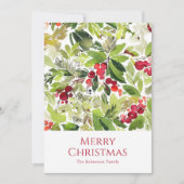 お祭り的なホリーデザインの水彩カード シーズンカード (正面)