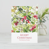 お祭り的なホリーデザインの水彩カード シーズンカード (スタンド正面)