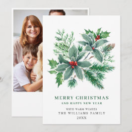お祭り的なホリーベリーの写真 - クリスマスの挨拶 シーズンカード