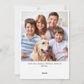 お祭り的なポインセチアのクリスマスミスルトゥーの写真 シーズンカード (裏面)