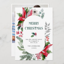 お祭り的なポインセチアのクリスマスミスルトゥーの写真