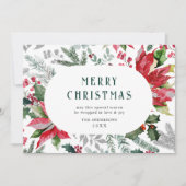 お祭り的なポインセチアのクリスマス ミストレットの写真 シーズンカード (正面)