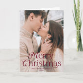 お祭り的な優雅さ バーガンディー クリスマス フォト (正面)