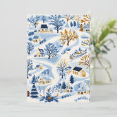 お祭り的な冬の風景のクリスマスカード シーズンカード (スタンド正面)