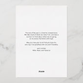 お祭り的な大胆なタイポグラフィ写真 ハッピーホリデー 箔シーズンカード (裏面)