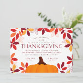 お祭り的な感謝祭の休日ディナー 招待状 (スタンド正面)