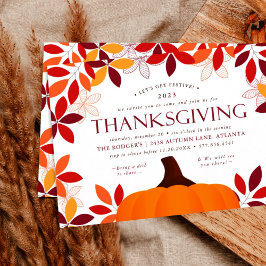 お祭り的な感謝祭の休日ディナー 招待状