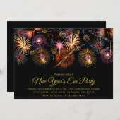 お祭り花火 新年の夜のParty 招待状 (正面/裏面)