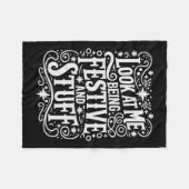 お祭り見て私をフェスティバルと物セレブ フリースブランケット (正面(横))