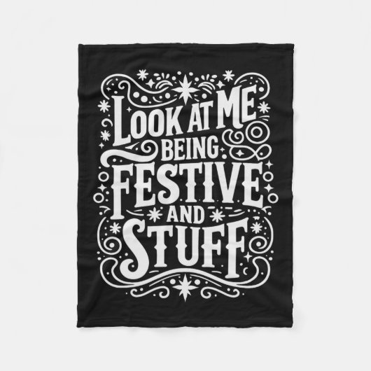 お祭り見て私をフェスティバルと物セレブ フリースブランケット (正面)