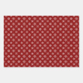 お祭り雪の模様のクリスマス ラッピングペーパーシート (正面)