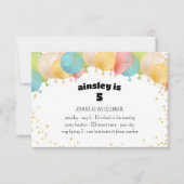 お祭り風船パーティーの招待状 招待状 (正面)