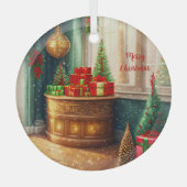 お祭り飾の部屋伝統的、クリスマス –  ガラスオーナメント (正面)