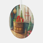 お祭り飾の部屋伝統的、クリスマス –  ガラスオーナメント (正面左)