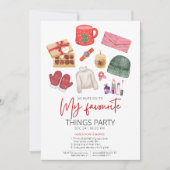 お祭り、お気に入りのものパーティー 招待状 (正面)