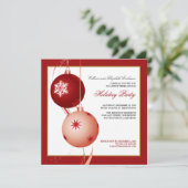 お祭り オーナメント ホリデー パーティー ご招待（赤） 招待状 (スタンド正面)