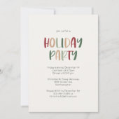 お祭り カジュアル カラフルなホリデーパーティーの招待状 招待状 (正面)