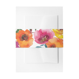 お祭り カラフル フラワー リハーサル ディナー 招待状ベリーバンド