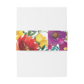 お祭り カラフル フラワー リハーサル ディナー 招待状ベリーバンド (裏面例)