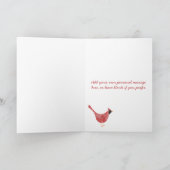 お祭り カーディナル 鳥 水彩画 オーダーメイド シーズンカード (内部)