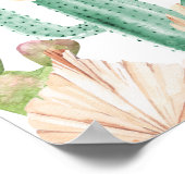 お祭り サボテン ボヘミアンスタイル ウェディングシャワーのお出迎え ポスター (角)