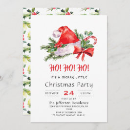 お祭り サンタ帽子 メリークリスマス パーティー 招待状