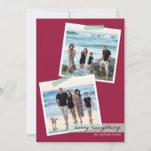 お祭り ストライプ テープ - V2 - フォト ホリデー フラット カード (正面)