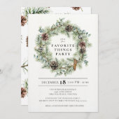 お祭り ナチュラルリース ホリデー オープンハウス ご招待 招待状 (正面/裏面)