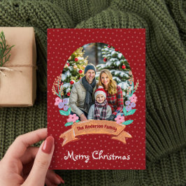 お祭り フローラル リース クリスマス 赤 フォト