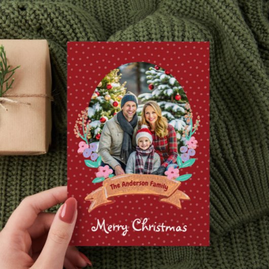 お祭り フローラル リース クリスマス 赤 フォト