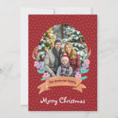 お祭り フローラル リース クリスマス 赤 フォト (正面)