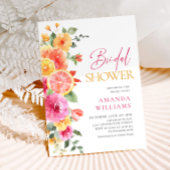 お祭り ブライト フラワーズ フローラル シトラス ブライダル シャワー 招待状