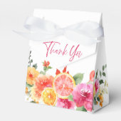 お祭り ブライト フラワー スライス 柑橘類 ブライダル シャワー フェイバーボックス (正面サイド)