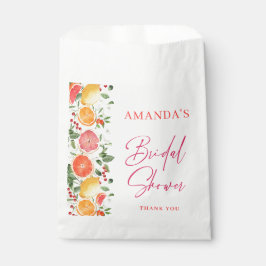お祭り ブライト フローラル シトラス スライス ブライダル シャワー フェイバーバッグ