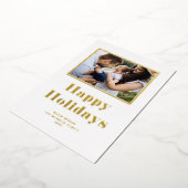 お祭り ボールド タイポグラフィー フォト ハッピー ホリデー (回転した状態)