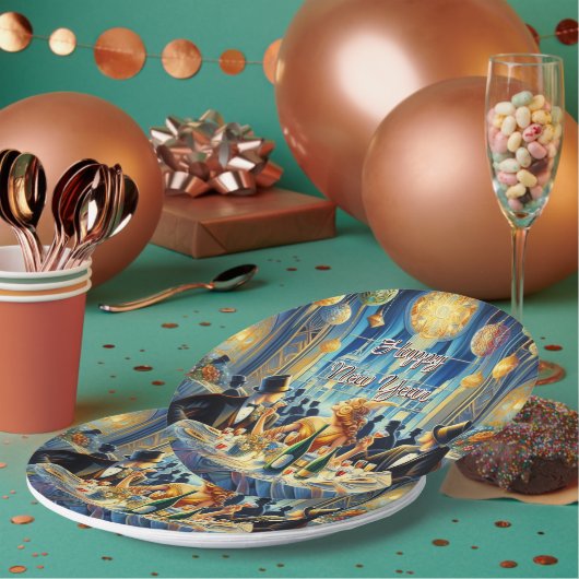 お祭り ヴィンテージ 新年の紙皿 ペーパープレート (複数)