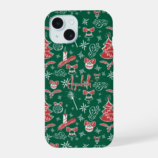 お祭り 手描き 落書き カスタム 名前 iPhone 15ケース (裏面)