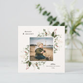 お祭り 葉っぱ フラット ホリデー フォト カード (スタンド正面)