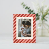 お祭り 赤いストライプの星の写真 ホリデーカード (スタンド正面)