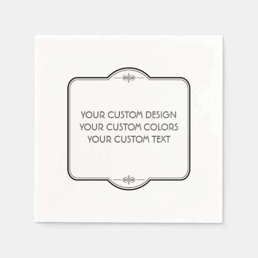 お空白の客様のデザイン- スタンダードカクテルナプキン (正面)