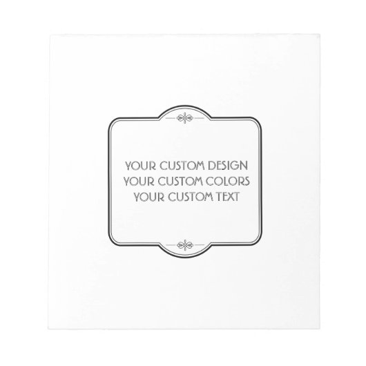 お空白の客様のデザイン- ノートパッド (正面)