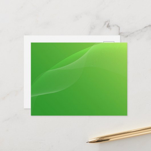 お空白の客様の緑のポストカードの作成 ポストカード (正面/裏面インサイチュ)