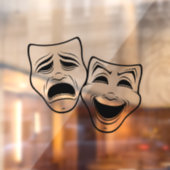 お笑いと悲劇劇場が黒線を覆う ウィンドウサイン (シート2)