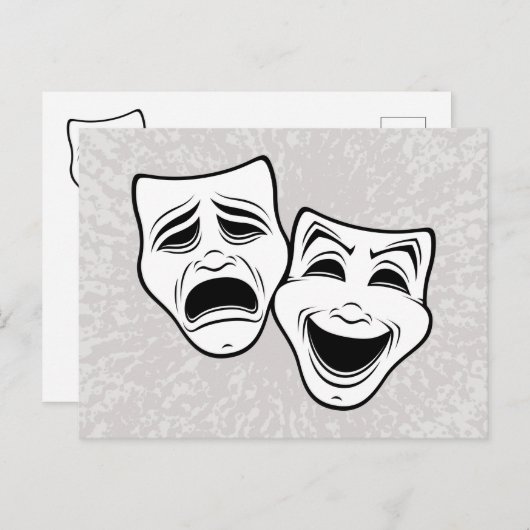 お笑いと悲劇劇場が黒線を覆う シーズンポストカード (正面/裏面)