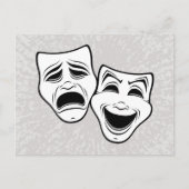 お笑いと悲劇劇場が黒線を覆う シーズンポストカード (正面)