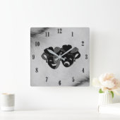 お笑いと悲劇劇場、ジェスター・マスク・シルバー スクエア壁時計 (ホーム)