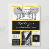 お笑い満載の女性向け森の逃避行 招待状 (正面)