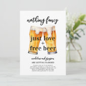 お笑い くだらない 愛 無料のビール カジュアルなウェディング 招待状 (スタンド正面)