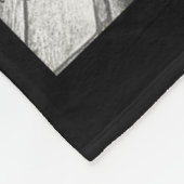 お笑いAIフランスブルドッグのサンタクロースとのセルフィー フリースブランケット (角)