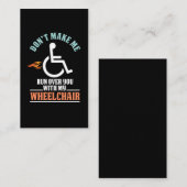 お笑おもしろいい芸人の車いすジョーク 名刺 (正面/裏面)